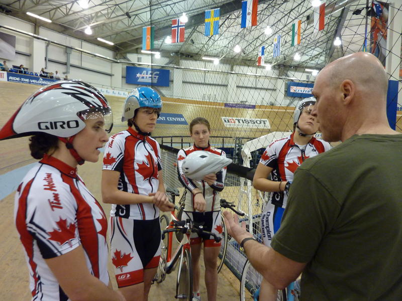 Girls getting coaching